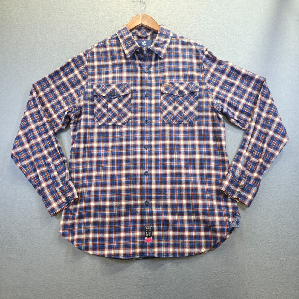 Rocawear Classic‎ Men's Multicolor Plaid Button Up Flannel Size Large